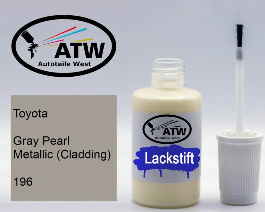 Toyota, Gray Pearl Metallic (Cladding), 196: 20ml Lackstift, von ATW Autoteile West.